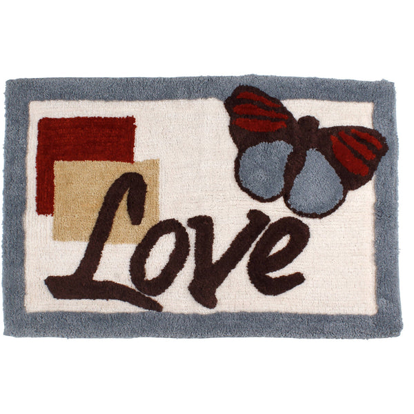 Solace Tufted 'Love' Butterfly Bath Rug