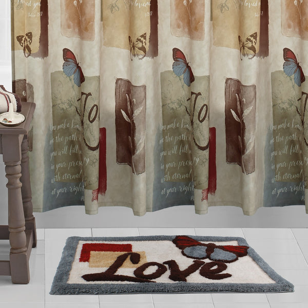 Solace Tufted 'Love' Butterfly Bath Rug