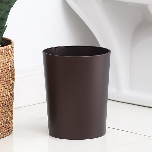 Metal Wastebasket, Bronze