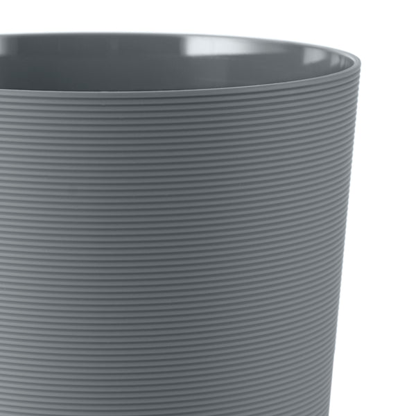 Soft Touch Grey Plastic Wastebasket