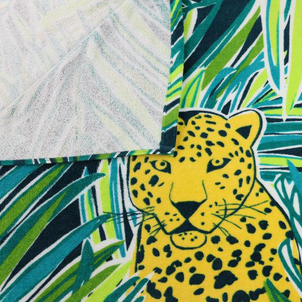 Beach Towel, Jungle Cat Print
