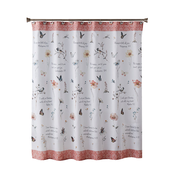 Inspire Fabric Shower Curtain, Multicolor, 70" x 72"