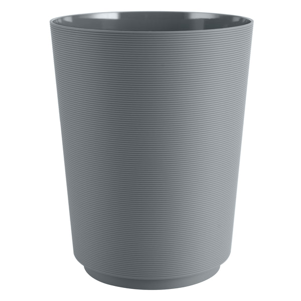 Soft Touch Grey Plastic Wastebasket
