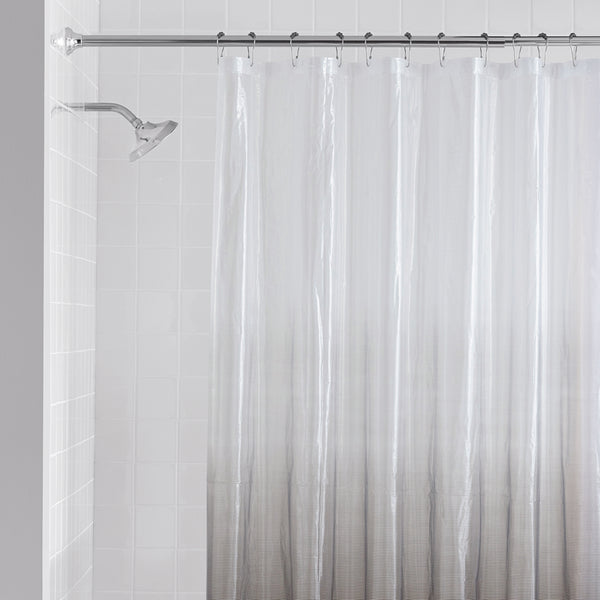 Twilight Embossed PEVA 13 Piece Shower Curtain with Roller Glide Hooks/Rings Set