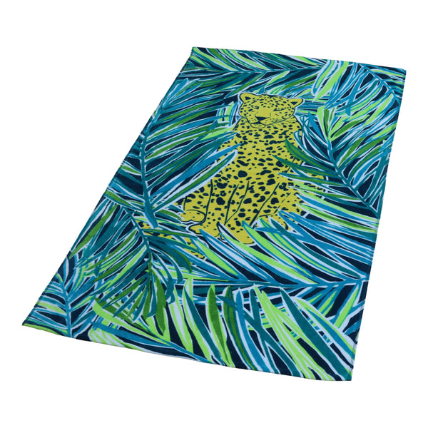 Beach Towel, Jungle Cat Print