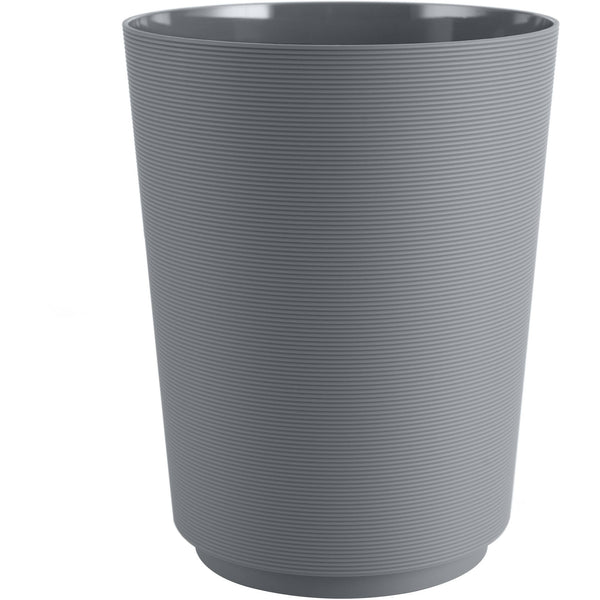 Soft Touch Grey Plastic Wastebasket